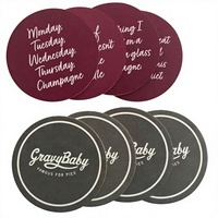 Sous-verres en papier absorbant jetables ronds à motif de dessin animé écologique imprimés sur mesure pour hôtel, restaurant, bar, KTV, protège-table