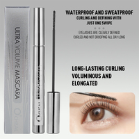 Mascara Ultra Volume Marque Blanche Waterproof et Anti-Transpiration, Volumisant et Allongeant, Longue Tenue pour des Cils Naturellement Courbés