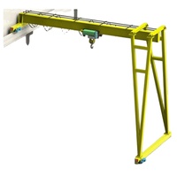 Pont roulant semi-portique électrique Wanlong 10T, force de levage 9M, hauteur de levage 12M, avec moteur et boîte de vitesses