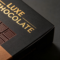 Boîte d'emballage personnalisée pour chocolat, en carton pliable de qualité alimentaire, pour barres chocolatées, truffes, emballage cadeau