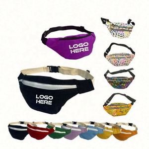 Sacs banane personnalisés en polyester denim pour le voyage, le sport et la course à pied – Prix usine abordable, motif brodé, fermeture éclair - Product Image 1