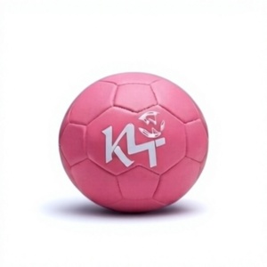 Ballon de football rose uni avec logo, équipement d'entraînement sportif - Product Image 1
