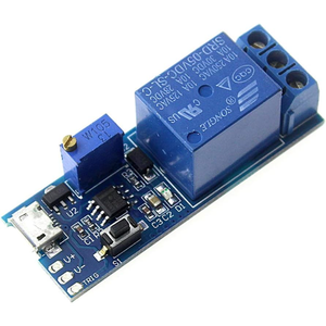 โมดูลรีเลย์หน่วงเวลา DC 5V-30V, สวิตช์ทริกเกอร์แบบปรับได้พร้อมพลังงานจากไมโครยูเอสบี, บอร์ดควบคุมแรงดันไฟฟ้ากว้าง - Product Image 2