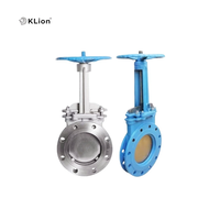 Vanne à opercule manuelle KLION PZ73 en acier inoxydable 304, haute température, type couteau, à bride, pour décharge d'eau, de boues et de scories, certifiée ISO