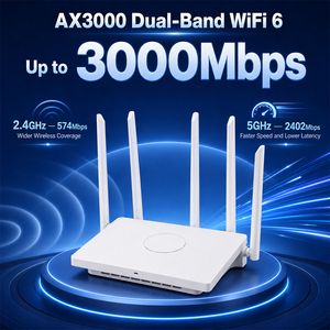 Routeur Mesh WiFi 6 Hosecom FTTH Intérieur 3000 Mbps MU-MIMO 4 Gigabit Ethernet Double Bande 2.4G 5G 5.8G AX3000 avec TR069 - Product Image 1