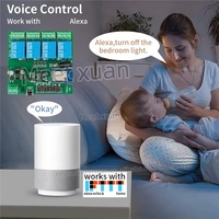 Module Wifi Tuya 433MHZ 4 canaux, module de commutation de porte de garage Wifi 2.4G, module de relais, interrupteur sans fil AC 85-265V