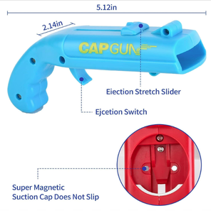 Décapsuleur Nouveauté en Forme de Pistolet Lance-Capsules en Alliage de Zinc Portable avec Filet de Récupération pour Fêtes, Activités de Plein Air et Camping - Product Image 5