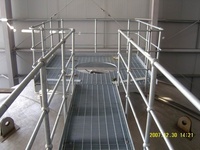 Systèmes de balustrade industriel de haute résistance à chaud, balustrade à main galvanisée pour escaliers avec certification CE, prix d'usine
