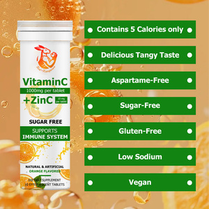 Tabletas de Vitamina C y Zinc de Marca Privada con Sorbitol, Vitamina C que Refuerza el Sistema Inmunológico, Tabletas de Suplementos Dietéticos Herbales - Product Image 4
