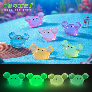 Micro-paysage lumineux Weij, <span class=keywords><strong>petit</strong></span> crabe <span class=keywords><strong>rond</strong></span> mignon, granulés, bricolage, décoration de paysage de réservoir de poissons marins, accessoires de bureau - Product Image 2
