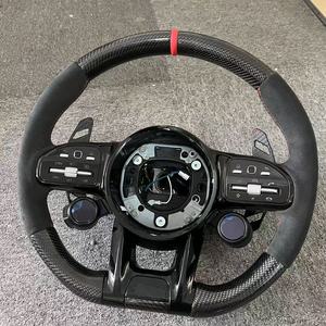 Volante de Fibra de Carbono de Alta Calidad para AMG con Botón OLED para Alcatara, para Benzs W204 W205 W211 W212 W213 Años 2005-2021 - Product Image 3