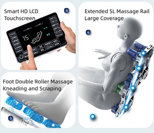 C61 2025 เก้าอี้นวดไทย 4D อัตโนมัติเต็มรูปแบบ นวดทั่วร่างกาย ปรับเอนนอนไร้น้ำหนัก พับเก็บได้ พกพาสะดวก เก้าอี้นวดอัจฉริยะ - Product Image 3