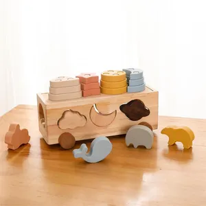 Montesori mainan pendidikan anak kayu, mainan pendidikan bayi untuk anak-anak 2023