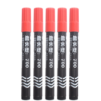 TOMART – marqueurs permanents à pointes Jumbo imperméables, stylos bleus, noirs et rouges, 3mm, 5mm