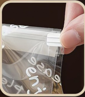 Nouveau modèle de sachet mini-support pour biscuits et snacks, entièrement transparent, avec bordure métallique, emballage de pâtisserie scellé, en nylon de qualité alimentaire, auto-scellant