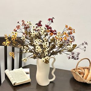 Bouquet de marguerites artificielles Yasunobu, fleurs séchées en soie, décoration d'intérieur, couleurs d'automne, ornements pour salon - Product Image 1