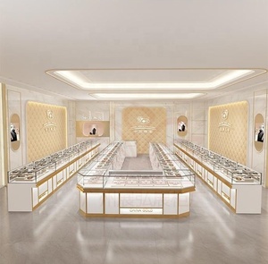 Bán Hot Luxury Vàng bán lẻ đồ trang sức cửa hàng đồ nội thất thủy tinh thiết kế truy cập trang sức hiển thị giới thiệu cho cửa hàng - Product Image 4