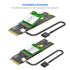 M.2 NGFF คีย์-M ไปยัง e/a + E สำหรับ WIFI การ์ดอะแดปเตอร์ PCIe อินเตอร์เฟซสีดำ FR4 PCB <span class=keywords><strong>AX200</strong></span>ความทนทานในสต็อก - Product Image 4