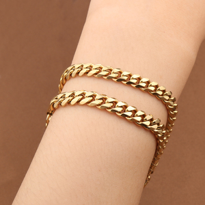 Người Đàn Ông Của Hợp Thời Trang Cuba Lề Đường Liên Kết Chuỗi Vòng Đeo Tay Thép Không Gỉ Bạc/Vàng Đồ Trang Sức Thời Trang Từ Miami - Product Image 4