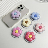 Support de prise de téléphone personnalisé Support magnétique rétractable fleur brillante Poignée de téléphone magnétique de bureau portable