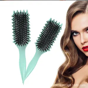 Curl Define Brosse coiffante pour cheveux bouclés Home Salon Utilisation Poils de sanglier Nylon Caractéristiques Démêlant