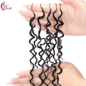 FH New Pixie Curly Feathering Tip Crochet Human <b>Hair</b> Extension 100g <b>Braiding</b> Crochet Human <b>Hairs</b> - Product Image 4