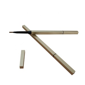 Lápiz <span class=keywords><strong>de</strong></span> cejas cruzado, barra dorada pequeña, resistente al agua, sin mareos, doble cabeza, personalización privada - Product Image 4