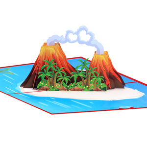 Tarjeta de Felicitación Romántica 3D con Forma de Volcán para el Día de San Valentín, Interesante Tarjeta de Mensaje de Bendición 3D Pop-up para Aniversario - Product Image 6