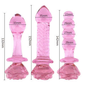 Gay-Nachtclub <span class=keywords><strong>Anal</strong></span>-Dildos Geschenk für Enthusiasten Rosa Glas Lange Perlen Analplug Erotikspielzeug für Frauen - Product Image 6