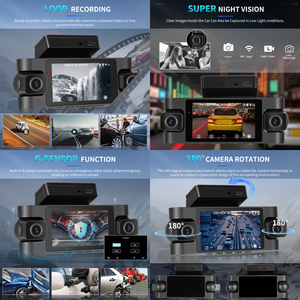 Podofo 3 ''xe DVR 2K Dash Cam 4 ống kính ghi G-Sensor/Wifi/bãi đậu xe màn hình/360 bảo vệ 2K camera phía trước + 3x1080p máy ảnh - Product Image 3