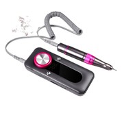 LIMEGRIL Perceuse à ongles portable rechargeable 35000 tr/min, dissolvant de vernis, moteur sans balais, matériau ABS, outil professionnel de salon de manucure
