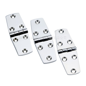 Stainless Steel Furniture Hinge 4 Hole Surface Mount Industrial Design Antirust For Home Office Use - Product Image 1