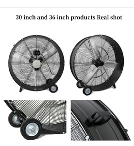 Lu พัดลมอุตสาหกรรมขนาดใหญ่42นิ้ว1050มม. พัดลมระบายความร้อนโลหะความเร็วสูงพร้อมสายพานและล้อ - Product Image 5