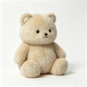 Ours en peluche minimaliste personnalisé, ours en peluche beige neutre, ours en peluche au design simple, ours en peluche uni et confortable - Product Image 2