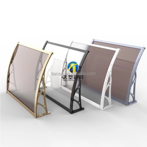 Polycarbonate solid/hollow sheet <strong>window</strong> awnings/outdoor canopy <strong>plastic</strong>/aluminium brackets - Product Image 6