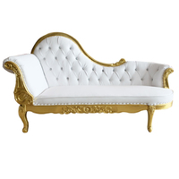 Fauteuils de Trône Royaux Modernes de Luxe à Dossier Haut Doré et Blanc pour Mariages de Roi et Reine - Vente en Gros