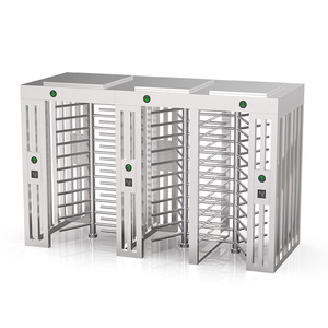 Kiểm soát truy cập cửa Hệ thống thiết bị an ninh 3 kênh RFID chiều cao đầy đủ turnstile cho nhà máy - Product Image 1