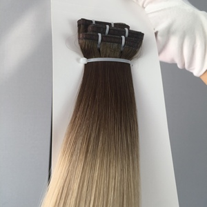 Extensiones de Cabello Humano Virgen Ruso 100% Remy Rubio de Alta Calidad, Tramas Genius Hechas a Máquina, Cabello Natural - Product Image 2