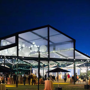 Carpa de Boda de Lujo Estilo Atrio de 20x40m, Cubierta Transparente de PVC, Estructura de Aleación de Aluminio, Gran Carpa para Ceremonias al Aire Libre - Product Image 1