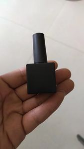 Flacon cosmétique unique de 5 ml, 10 ml, 15 ml, vide, noir mat, pour vernis à ongles, bouteille en verre noir transparent - Product Image 2