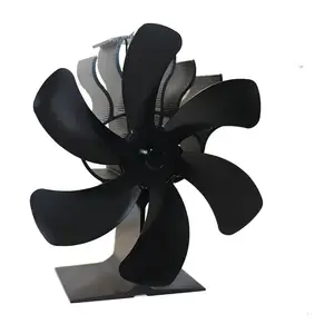 Haard Ventilator Warmte Aangedreven Kachel Fan 6 Blade Hout Kachel Fans Aluminium Stille Milieuvriendelijke Voor Hout Log Brander Haard