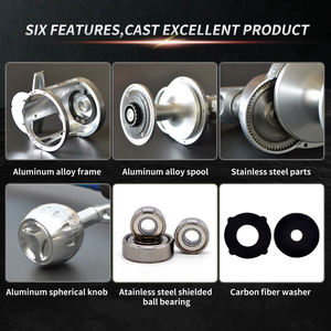 รอกตกปลา TC100/200/300, รอกอะลูมิเนียม CNC แบบธรรมดารอก25kgs น้ำเค็ม - Product Image 5