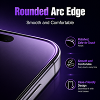 3 films de protection pour écran anti-lumière bleue et confidentialité en verre violet et 1 coque de téléphone en TPU pour iPhone