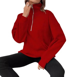 <span class=keywords><strong>Felpa</strong></span> da Donna con Zip Frontale Ricamata, Stile Preppy, Foderata in Pile Caldo Invernale con Maniche a Farfalla - Product Image 3