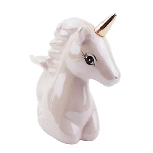 New Hot selling ceramic plating unicorn savings bank creative cartoon unicorn home piggy bank decoration