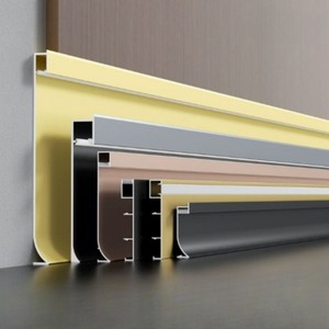 Plinthe en aluminium pour canal LED |   Profilé <span class=keywords><strong>de</strong></span> sol à lumière diffusée pour salon et <span class=keywords><strong>couloir</strong></span> - Product Image 1