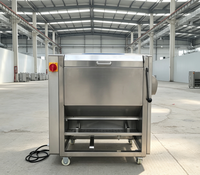 400KG/H Falcon borstelrol aardappel- en fruitwasmachine, roestvrij staal, automatische wortelgewaswasser en -schiller