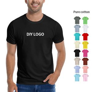 2024 Custom 100% Cotton <b>White</b> T-Shirt for Men Oversized <b>Tshirt</b> Plain Blank Knitted Fabric With O-Neck Breathable and Sustainabl - Product Image 1