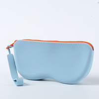 Étui à lunettes en silicone avec logo personnalisé pochette pour lunettes de soleil portable sac de rangement pour lunettes porte-lunettes de soleil mince protecteur pour hommes femmes