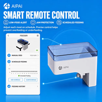 AIPAI NUEVO Alimentador Automático de Peces A+ con Abrazadera Ajustable, Temporizador Programable, Control por APP Inteligente, Protección Contra la Humedad y Contra Atascos